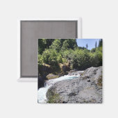 溶岩キャニオン滝の写真 マグネット (正面/裏面)