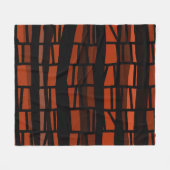 溶岩グリッドの切断 フリースブランケット (正面(横))