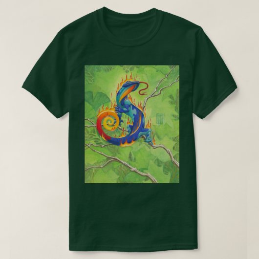 溶岩サラマンダー Tシャツ (デザイン正面)