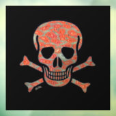 溶岩スカルブラック平方lg窓はバックスティックを引っ張る ウィンドウサイン (シート3)