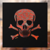 溶岩スカルブラック平方lg窓はバックスティックを引っ張る ウィンドウサイン (シート2)