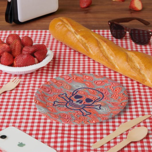 溶岩スカル紙プレート ペーパープレート (ピクニック)