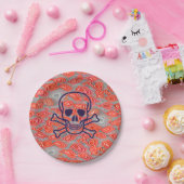 溶岩スカル紙プレート ペーパープレート (パーティー)