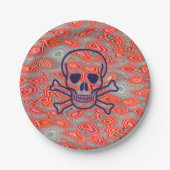 溶岩スカル紙プレート ペーパープレート (正面)