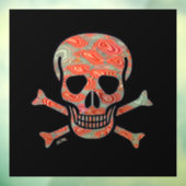 溶岩スカル黒平窓がフロントスティックを引っ張る ウィンドウサイン (シート3)