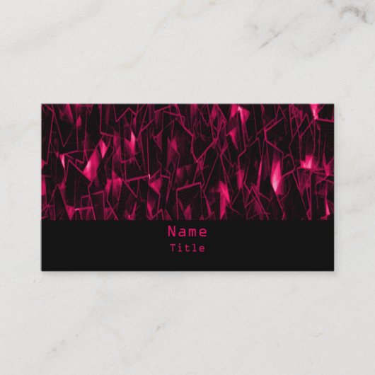 溶岩フラクタル名刺、ピンク 名刺 (正面)