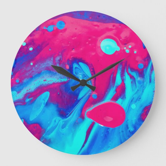 溶岩ランプの内側 ラージ壁時計 (正面)