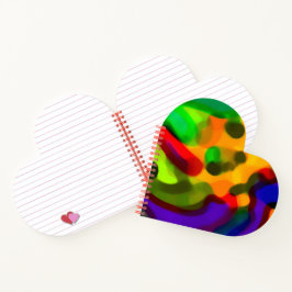 「溶岩ランプの輝き」ハート型スパイラルノート ノートブック