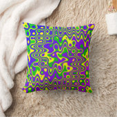 [溶岩ランプ]オペアートスワール&ドットパープルブルーグリーン クッション (ブランケット)