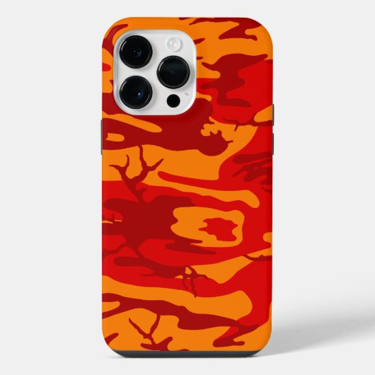 溶岩レッド カモフラージュ iPhoneケース (裏面)
