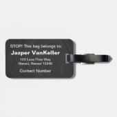 溶岩停止写真のカスタム ラゲッジタグ (裏面横)