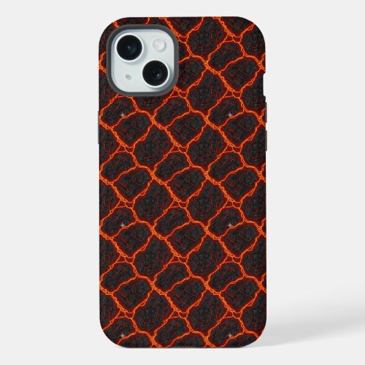 溶岩流シームレスパターン iPhoneケース (裏面)