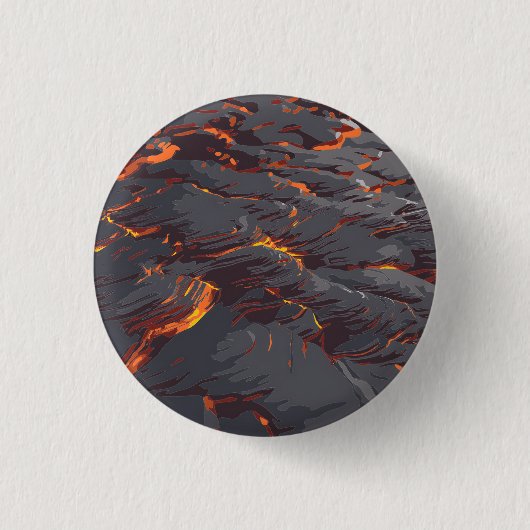 溶岩流パターン 缶バッジ (正面)