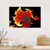 溶岩海 – フラクタルポスター ポスター (キッチン)