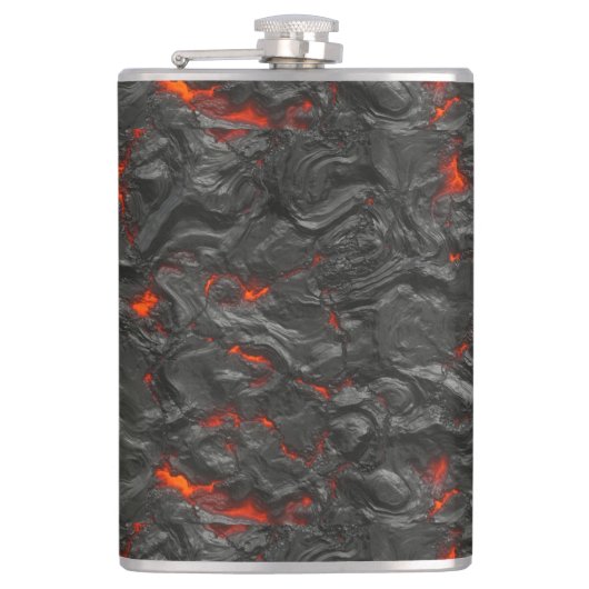 溶岩火山の黒と赤 フラスク (正面)