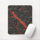 溶岩火山の黒と赤 マウスパッド (マウス)