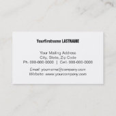 溶岩熱 名刺 (裏面)