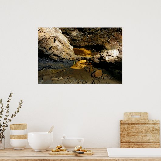 溶岩管の洞窟 ポスター (キッチン)