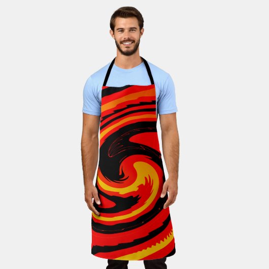 溶岩 エプロン (着用した状態)