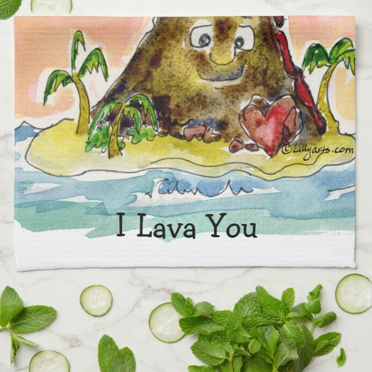 溶岩 キッチンタオル (折り畳み)