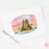 溶岩 楕円形シール (封筒)