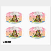 溶岩 楕円形シール (シート)