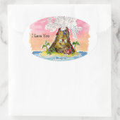 溶岩 楕円形シール (バッグ)