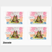 溶岩 長方形シール (シート)