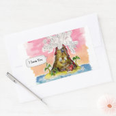 溶岩 長方形シール (封筒)