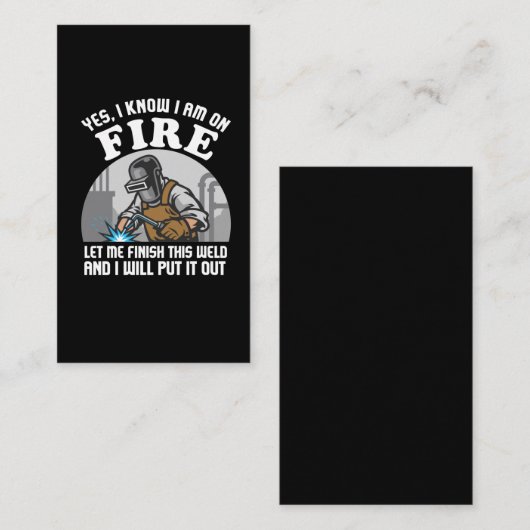 溶接おもしろい引用文 名刺 (正面/裏面)