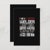 溶接おもしろい業者の贈り物 |ウェルダーパパ愛好者の贈り物 サンキューカード (正面/裏面)