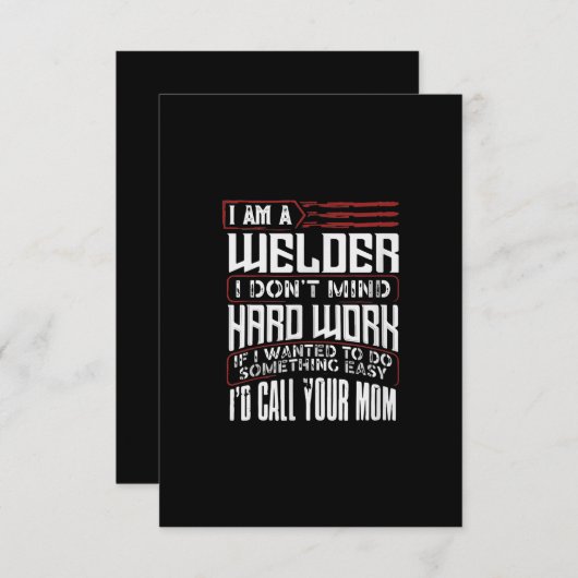 溶接おもしろい業者の贈り物 |ウェルダーパパ愛好者の贈り物 サンキューカード (正面/裏面)