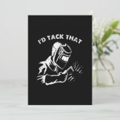 溶接おもしろい用ギフトを溶接するIdタッ男性へク 案内状 (スタンド正面)