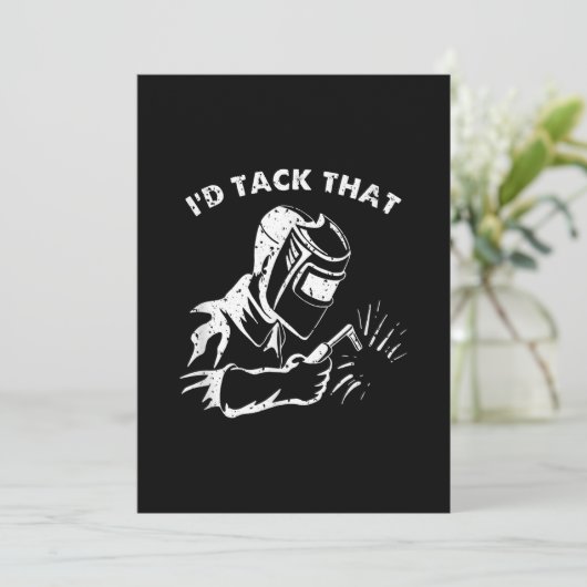 溶接おもしろい用ギフトを溶接するIdタッ男性へク 案内状 (スタンド正面)