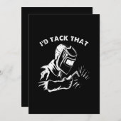 溶接おもしろい用ギフトを溶接するIdタッ男性へク 案内状 (正面/裏面)