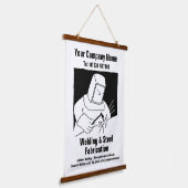 溶接および製造マンガデザインぶら下がったのテープ 吊り下げ型タペストリー (傾斜あり)