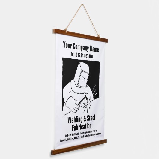 溶接および製造マンガデザインぶら下がったのテープ 吊り下げ型タペストリー (傾斜あり)