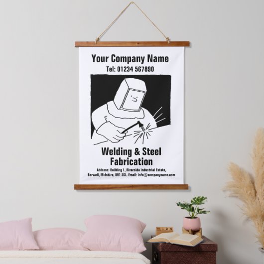 溶接および製造マンガデザインぶら下がったのテープ 吊り下げ型タペストリー (寝室)