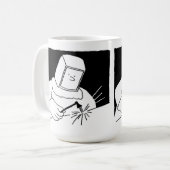 溶接および製造。鍛冶屋 コーヒーマグカップ (正面左)