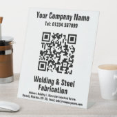 溶接および製造QRコードデザインペデスタルサイン 台座サイン (インサイチュ)