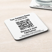 溶接および製造QRコードデザイン コースター (左側)