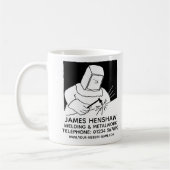 溶接および金属加工ビジネスのプロモーション コーヒーマグカップ (左)