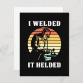 溶接で溶かした サンキューカード (正面/裏面)