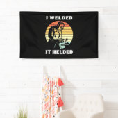 溶接で溶かした 横断幕 (インサイチュ)