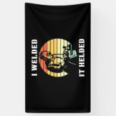 溶接で溶かした 横断幕 (縦)