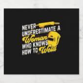 溶接の仕方を知っている女性の力 スパークリングワインラベル (シングルラベル)