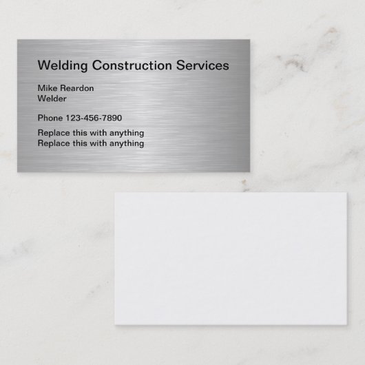 溶接の建築Serviecs 名刺 (正面/裏面)