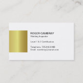 溶接の検査官 名刺 (裏面)