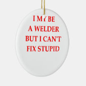 溶接の溶接工 セラミックオーナメント (右)