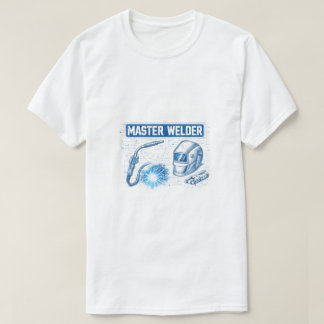 溶接の達人設計図テクニカル・スキーム・アート Tシャツ
